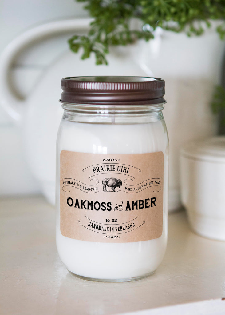 Oakmoss & Amber - Prairie Girl Candle Co