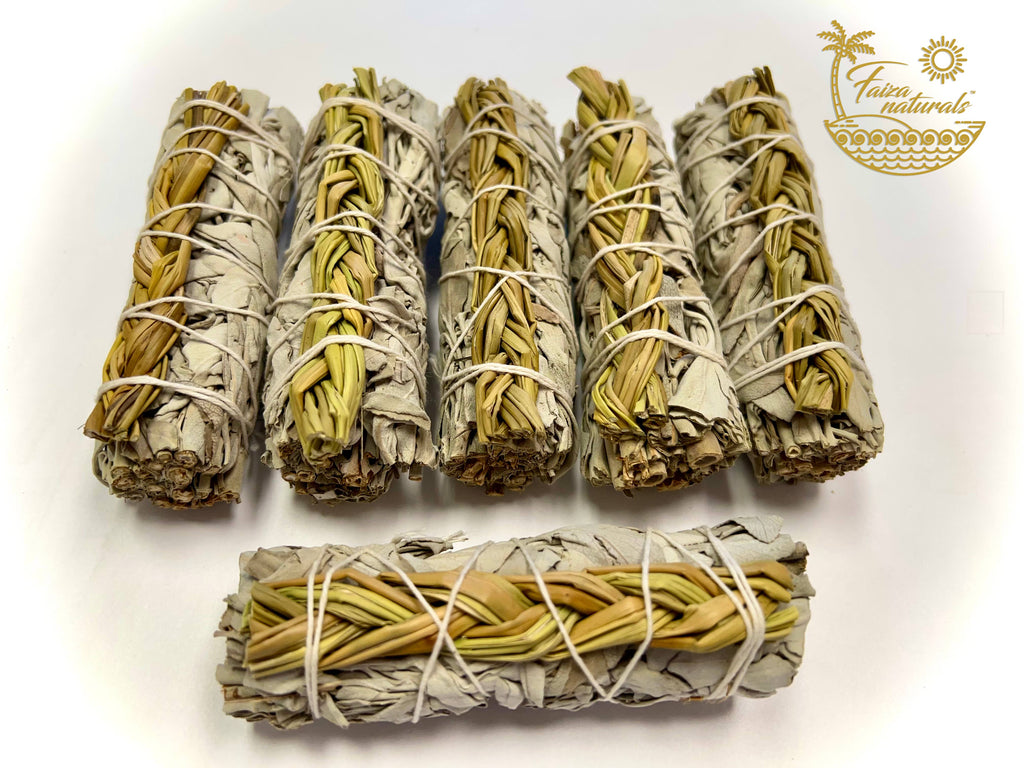 Smudge: Braided Sweetgrass with White Sage
