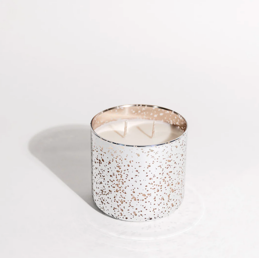 Silver Mercury Glass Candle - 2 Wick