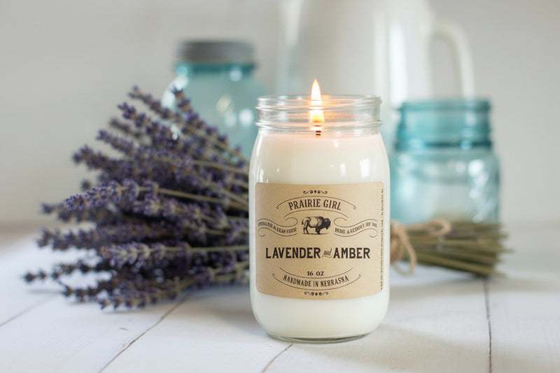 Lavender & Amber Candle – Prairie Girl Candle Co