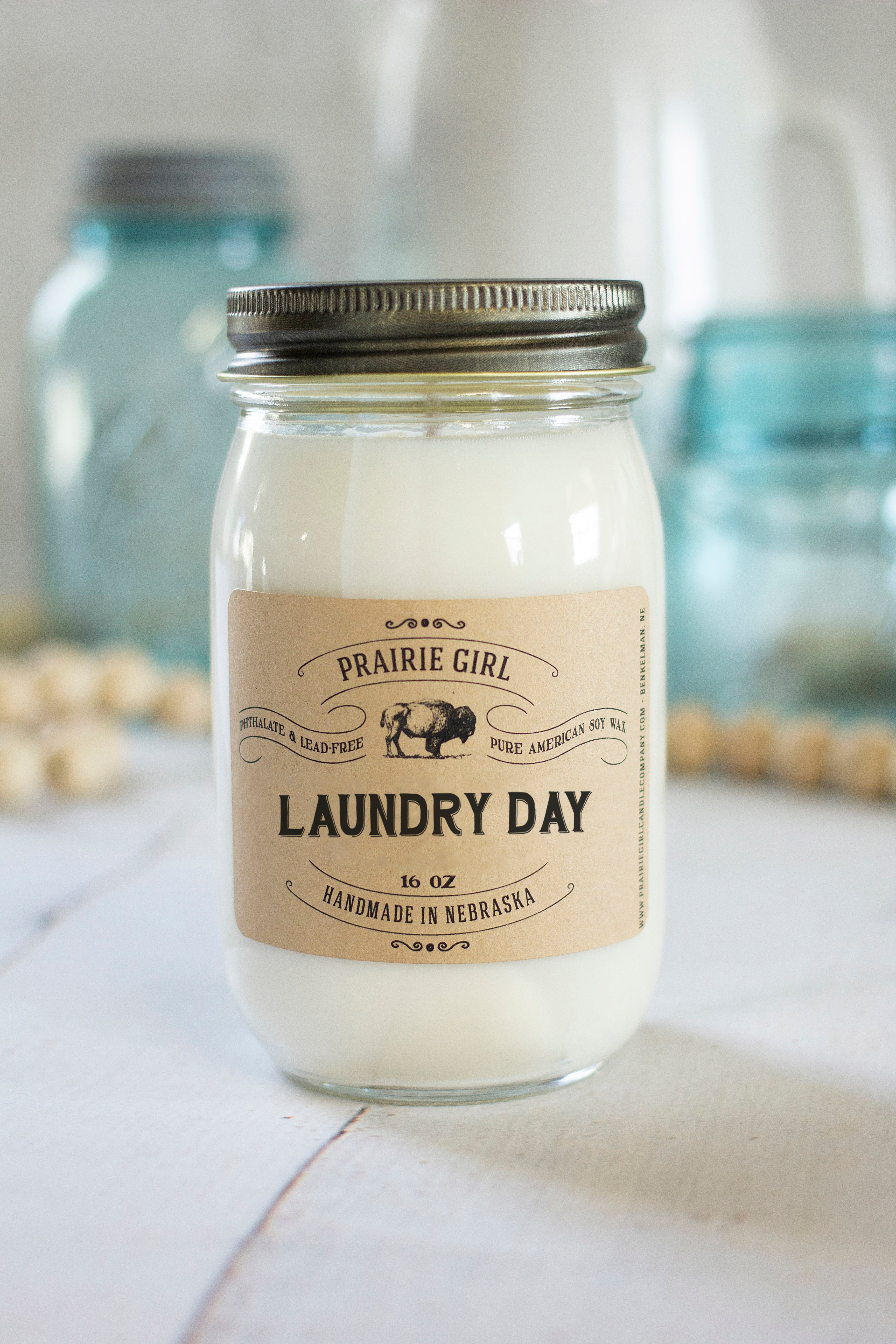 LAUNDRY DAY Scented Candle handmade Soy Wax Candles Hand Poured