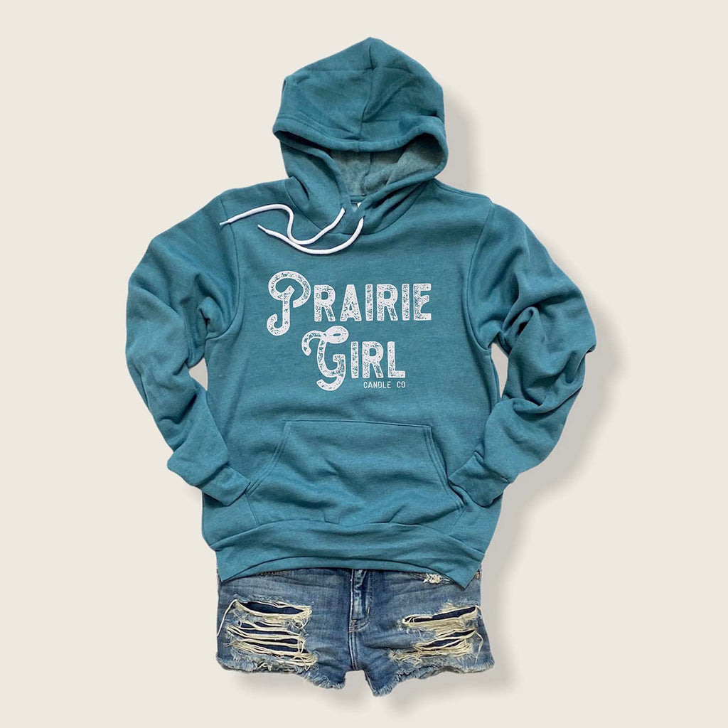 Hoodie: Prairie Girl, Teal